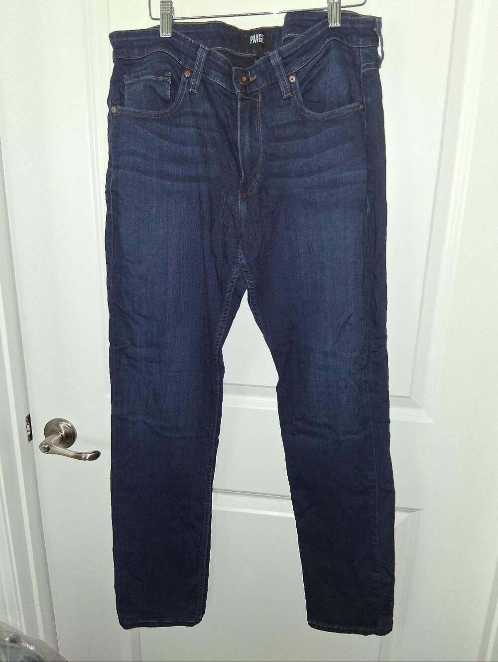 PAIGE Lady's Indigo Dark Blue Jeans w Stretch GREAT Condition! 34
